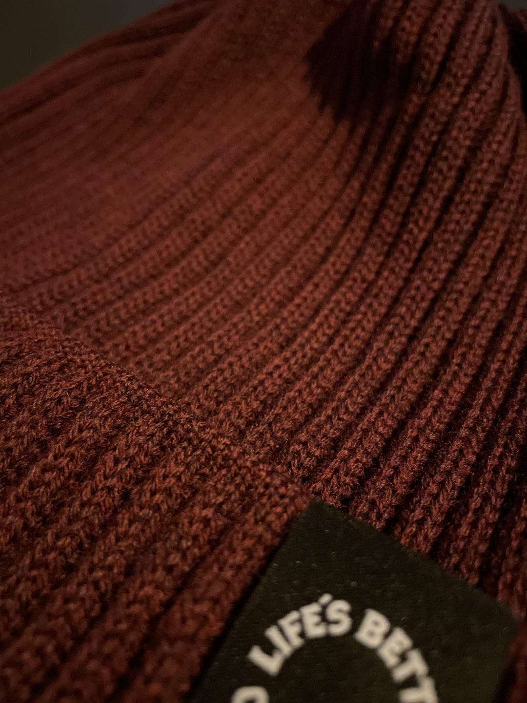 LBOAV Rib Merino Beanie in Bordeaux