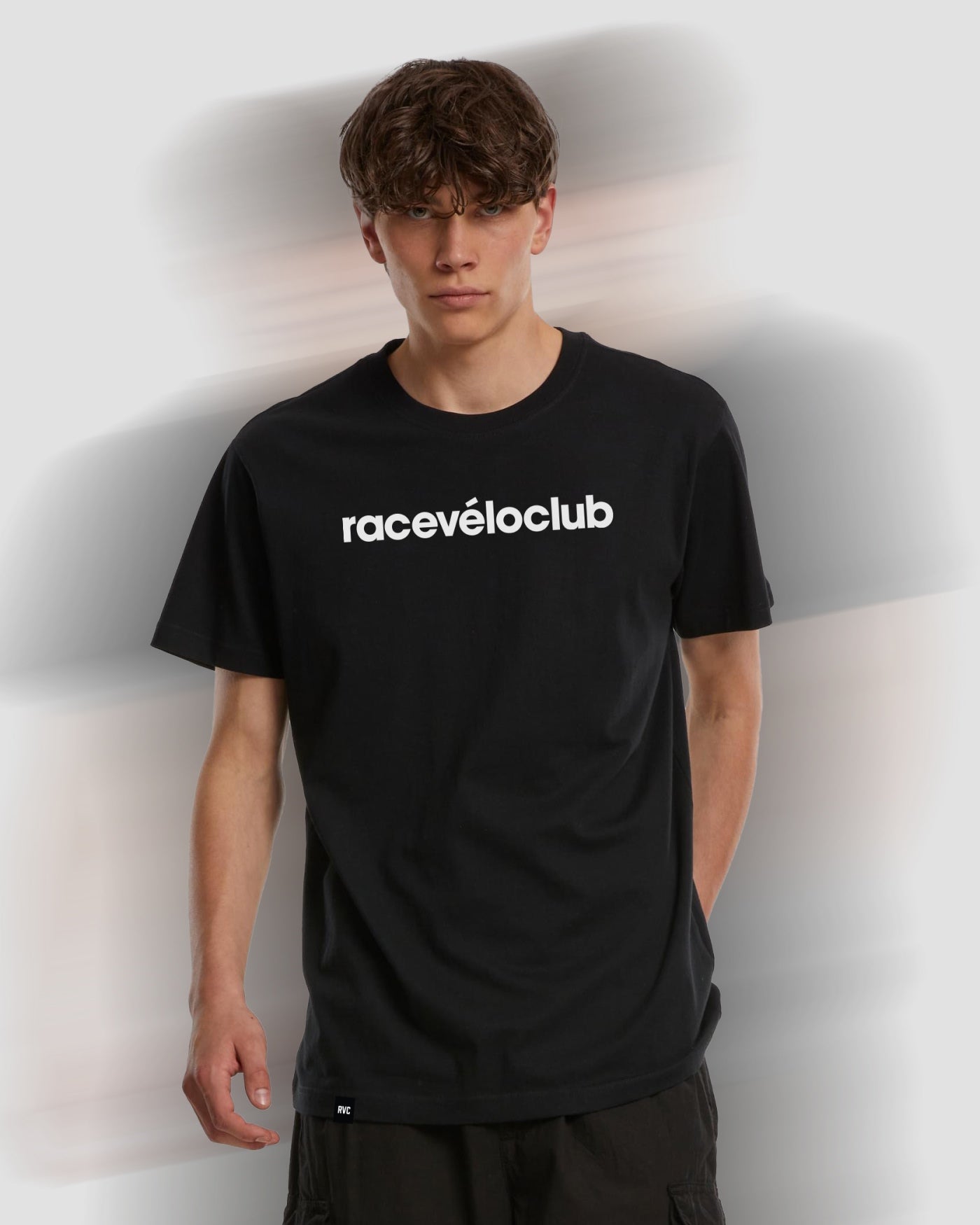 RVC Crew Logo T-Shirt in schwarz