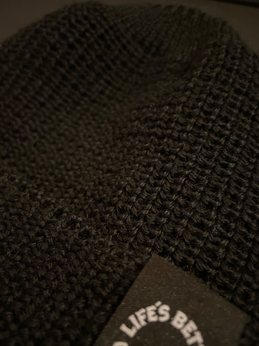 LBOAV – Kurze Woll Mütze Ripp in Schwarz